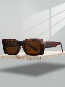 1 件女式新款全框矩形复古眼镜时尚小框流行男士黑色眼镜简约高级感眼镜适合日常和节日装饰 - 彩色 - 查看 6