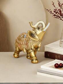 1 件幸运大象家居装饰摆件，可爱摆件，家居客厅酒吧咖啡厅装饰摆件，房间装饰桌面展示摆件，适用于家居装饰、卧室装饰、办公室和学生、圣诞礼物 - 彩色 - 查看 4