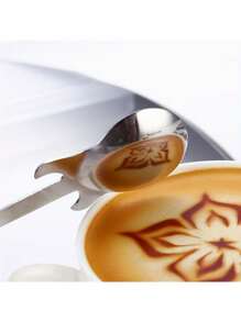 1pc Silver Creative Guitar Shaped Spoon, Suitable For Coffee, Tea, Desserts, Ice Cream - Stainless Steel Kitchen Utensil, Kitchenware, Tableware - Silver - View 5