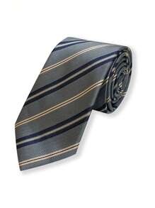 1 条 JK/DK 手工皇冠条纹领带，适合休闲街头穿衬衫男士领带