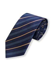 1 条 JK/DK 手工皇冠条纹领带，适合休闲街头穿衬衫男士领带