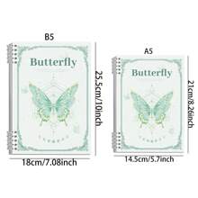 1 Pc A5/B5 Butterfly Themed Notebook, Cute Cartoon Diary,Detachable Journal, Exercise Book,Office And Study Supplies,Back To School Supplies,Perfect For Students - Color Mixing - View 2