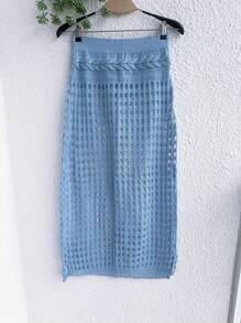 Beautiful Long Beach Cover-Up Skirt For Summer Women's Fashion - 淺藍色 - 查看 1