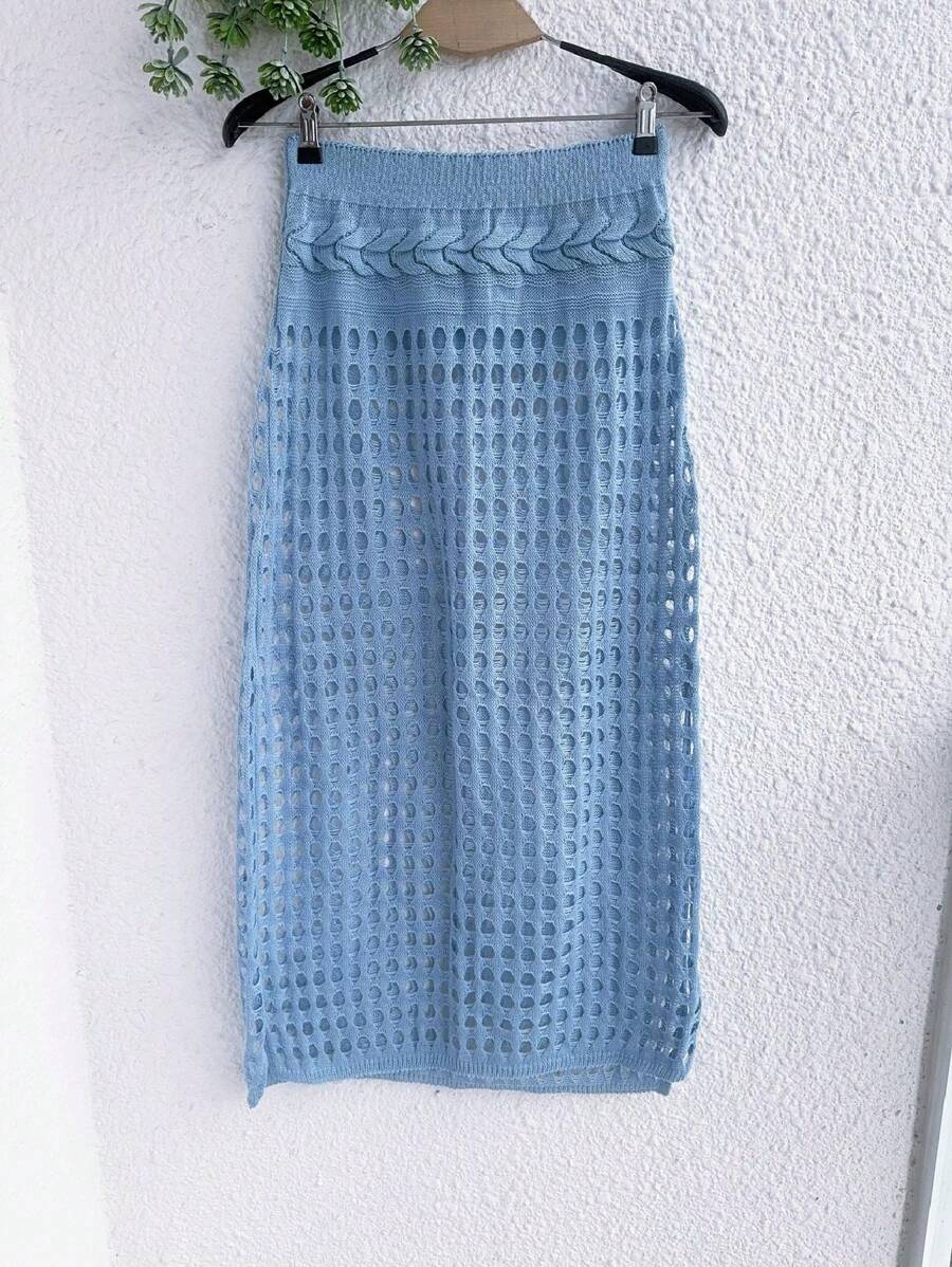 Beautiful Long Beach Cover-Up Skirt For Summer Women's Fashion - 淺藍色 - 查看 1