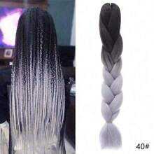 24 英寸渐变色合成发辫预拉伸批发大号编织 KaneKalon 接发 100g/件