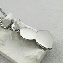 1 mặt dây chuyền thép không gỉ 316L, mặt dây chuyền St. Jude, phong cách cổ điển, thích hợp cho tiệc tùng, đeo hàng ngày, bền, quà tặng trang sức cho nam và nữ - Bạc - Xem 4