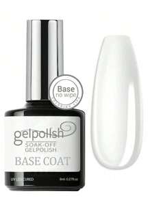 3 PEÇAS Gel Base, Top e Construtor sem Enxaguar - Acabamento Brilhante e Longa Duração, Gel para Lâmpada de Unhas Removível a Remover para DIY em Casa e Salão de Beleza