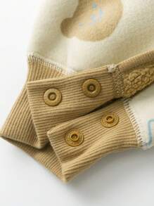 mini bala Boys' & Girls' Reversible Plush Jumpsuit Warm Winter Collection - Coffee Brown - View 8