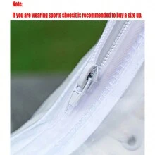 2pcs Zipper PVC Rain Shoe Covers (Please Order One Or Two Sizes Up From Your Normal Shoe Size) Anti-Slip Thick-Soled Rain Shoe Covers, Unisex Outdoor Travel Waterproof Slip-Resistant Overshoes, Back To School Supplies