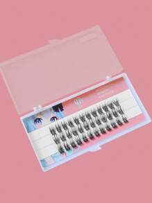 QSTY 1 Packung 36 Stücke 3D Cluster Künstliche Wimpern, 3 Längen (10-11-12mm), weich schwarz, natürlich aussehend, schwarzer, abgestufte Länge Wimperncluster, Wimperncluster, einzelne Wimpern, Wimpern, Künstliche Wimpern