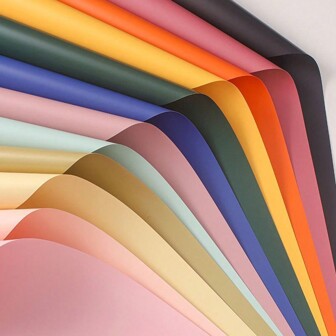 10/20 Pieces Of Dicke Solid Color Wrapping Paper. It Is Suitable For Wrapping Flowers In Flower Shops And Packaging Gift Boxes. There Are Multiple Colors To Choose From. It Is Made Of Waterproof And Thickened Euro Art Paper