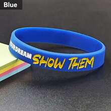 硅胶腕带，雕刻手链，极简主义成人节日狂欢玩具，时尚多色手链，男女皆宜的励志手链，感恩节/圣诞节礼物 - 彩色 - 查看 3