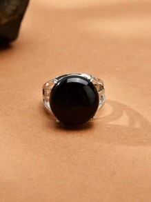 1pc Natural Crystal & Stone Open Ring, Suitable For Daily Wear By Men And Women - Multicolor - View 13