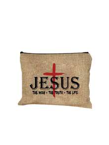 Túi đựng mỹ phẩm chủ đề Chúa Jesus dung tích lớn, họa tiết chữ thập đỏ và khung chữ thập đỏ, túi đựng mỹ phẩm cho nữ, túi đựng, túi đựng mỹ phẩm in chữ "JESUS", túi đựng mỹ phẩm trong ký túc xá đại học, túi đựng đồ du lịch cho nam, túi đựng đồ giặt đơn giản, túi trang trí hoạt động thể thao, quà tặng mừng ngày tựu trường của giáo viên, quà tặng chị em gái, quà tặng tốt nhất của mẹ, quà tặng sinh nhật túi đựng đồ trang điểm túi đựng đồ trang điểm hộp đựng đồ trang điểm hộp đựng đồ trang điểm hộp đựng đồ trang điểm - Nhiều màu - Xem 13