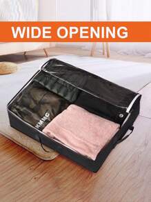 1PC Hộp đựng đồ dưới gầm giường, Túi đựng đồ dưới gầm giường có khóa kéo Cửa sổ trong suốt Tổ chức quần áo không dệt Áo len Chăn bông Chăn gối Váy Quần Giày Quần jean Bốt Váy Phòng ngủ, Tổ chức, Lưu trữ tại nhà, Dành cho áo phông trắng nữ, Quần đen nữ, Quần áo mùa đông dành cho nữ, Váy, Quần áo mùa đông dành cho nữ, Váy phụ nữ thanh lịch, Áo sơ mi trắng dành cho nữ, Tay dài, Bộ đồ liền thân màu trắng dành cho nữ, Váy mùa xuân dành cho nữ, Trang phục mùa xuân dành cho nữ, Mùa xuân, Quần áo mùa xuân, Tối giản, Lưu trữ áo mùa hè - Nhiều màu - Xem 4