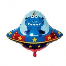 Bộ 28 bóng bay trang trí tiệc nhiều màu sắc hình phi hành gia ngoài hành tinh, phi thuyền không gian, bạc, thích hợp cho các ngày lễ, sinh nhật, tụ họp, đám cưới, tiệc tùng, chụp ảnh, v.v. - Nhiều màu - Xem 24