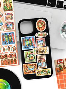 1 件随机可爱日本卡通熊、居酒屋、中餐、金鱼店系列合成纸贴纸、剪贴簿/装饰 DIY 材料 - 彩色 - 查看 6