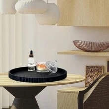 1pc Round Silicone Storage Tray, Aromatherapy Decor Tray, Round Coffee Table Decor Tray, Silicone Round Tray Home Decor Tray, Decorative Tabletop Tray, Center Decor Tray Best Gifts Birthday Plates Kitchen Accessories Kitchen Decor Trays Fruit Tray Tray Decor Graduation