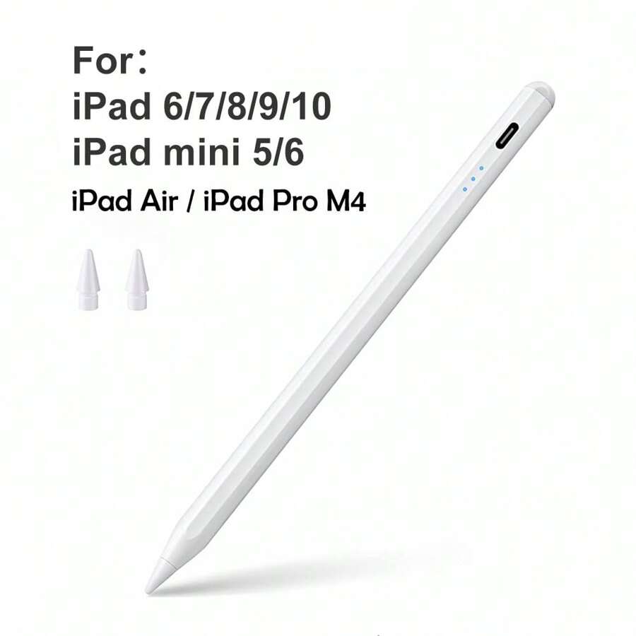 Bút cảm ứng tương thích với iPad thế hệ thứ 9 và thứ 10, Bút cảm ứng tương thích với iPad Pro 11"/12.9"/M4, iPad Air 3/4/5/M2, iPad 6-10, iPad Mini 5/6 đời 2018-2024 - trắng - Xem 1