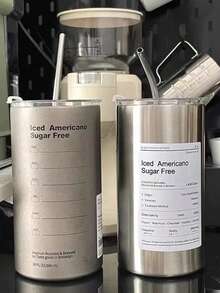 1pc 20oz Double Wall Stainless Steel Tumbler With Lid And Straw, Unisex Holiday/Birthday Gift, Suitable For Bicycle, Backpack, Office, Car, School, Party, Camping