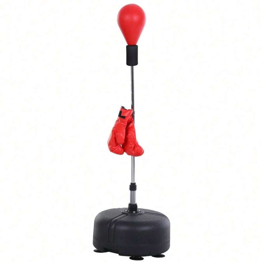 Soozier Free Standing Punching Bag With Stand And Boxing Gloves, Height