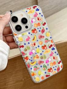 1 个马口铁手机壳 - 水果设计，兼容 iPhone - 黑色 - 查看 7
