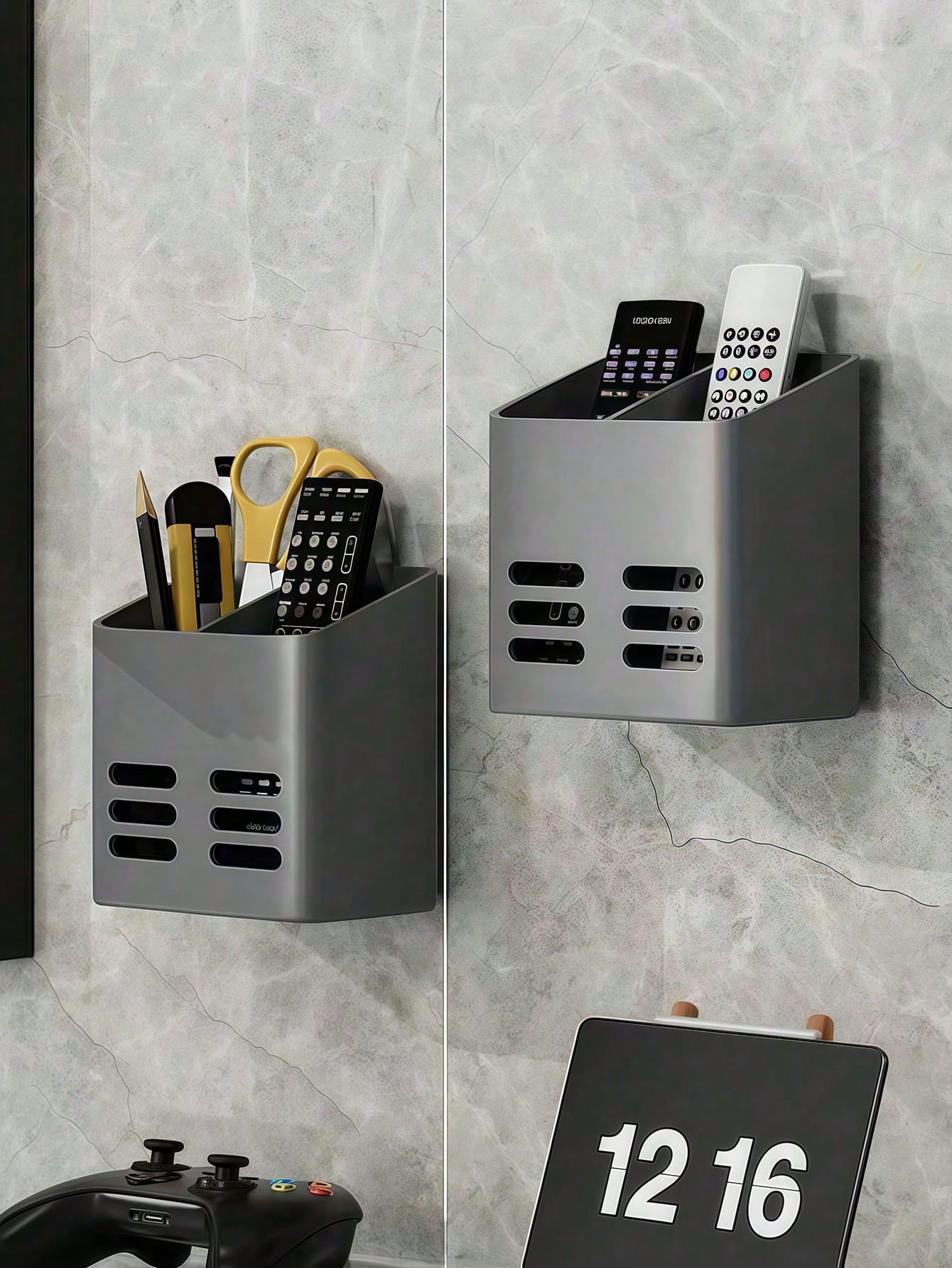 قطعتان حامل منظم مُلصق على الجدار للمطبخ، مصنوع من...