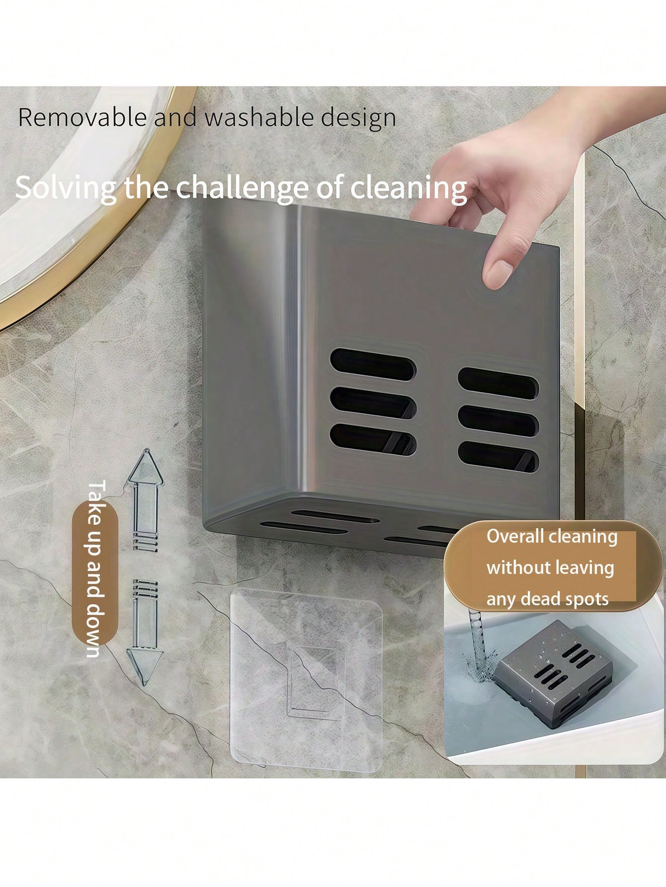 قطعتان حامل منظم مُلصق على الجدار للمطبخ، مصنوع من...