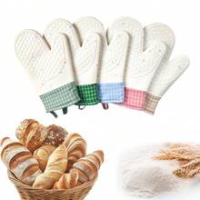 1 件装多色硅胶手套，厨房内衬硅胶耐热烤箱手套微波炉手套 - 彩色 - 查看 9