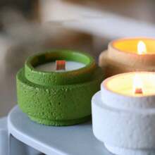 DIY Minimalist Matte Cement Fragrance Candle Holder Mold, Silicone Candle Making Supplies, Soy Wax Container Gifts