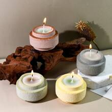 DIY Minimalist Matte Cement Fragrance Candle Holder Mold, Silicone Candle Making Supplies, Soy Wax Container Gifts