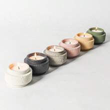 DIY Minimalist Matte Cement Fragrance Candle Holder Mold, Silicone Candle Making Supplies, Soy Wax Container Gifts