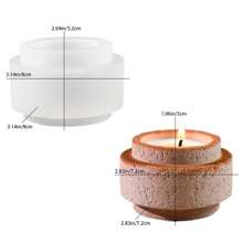DIY Minimalist Matte Cement Fragrance Candle Holder Mold, Silicone Candle Making Supplies, Soy Wax Container Gifts