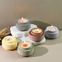 DIY Minimalist Matte Cement Fragrance Candle Holder Mold, Silicone Candle Making Supplies, Soy Wax Container Gifts