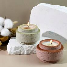 DIY Minimalist Matte Cement Fragrance Candle Holder Mold, Silicone Candle Making Supplies, Soy Wax Container Gifts