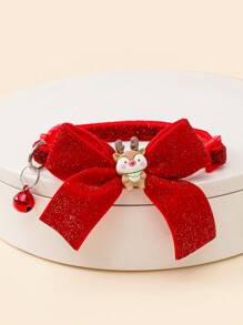 1pc Pet Collar With Bow Tie Decoration, For Small Dogs And Cats - Multicolor - View 4