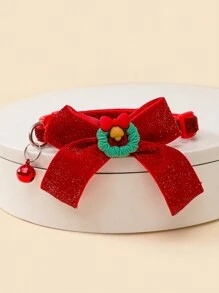 1pc Pet Collar With Bow Tie Decoration, For Small Dogs And Cats - Multicolor - View 5