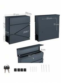SONGMICS Mailboxes - gris anthracite - Voir 5