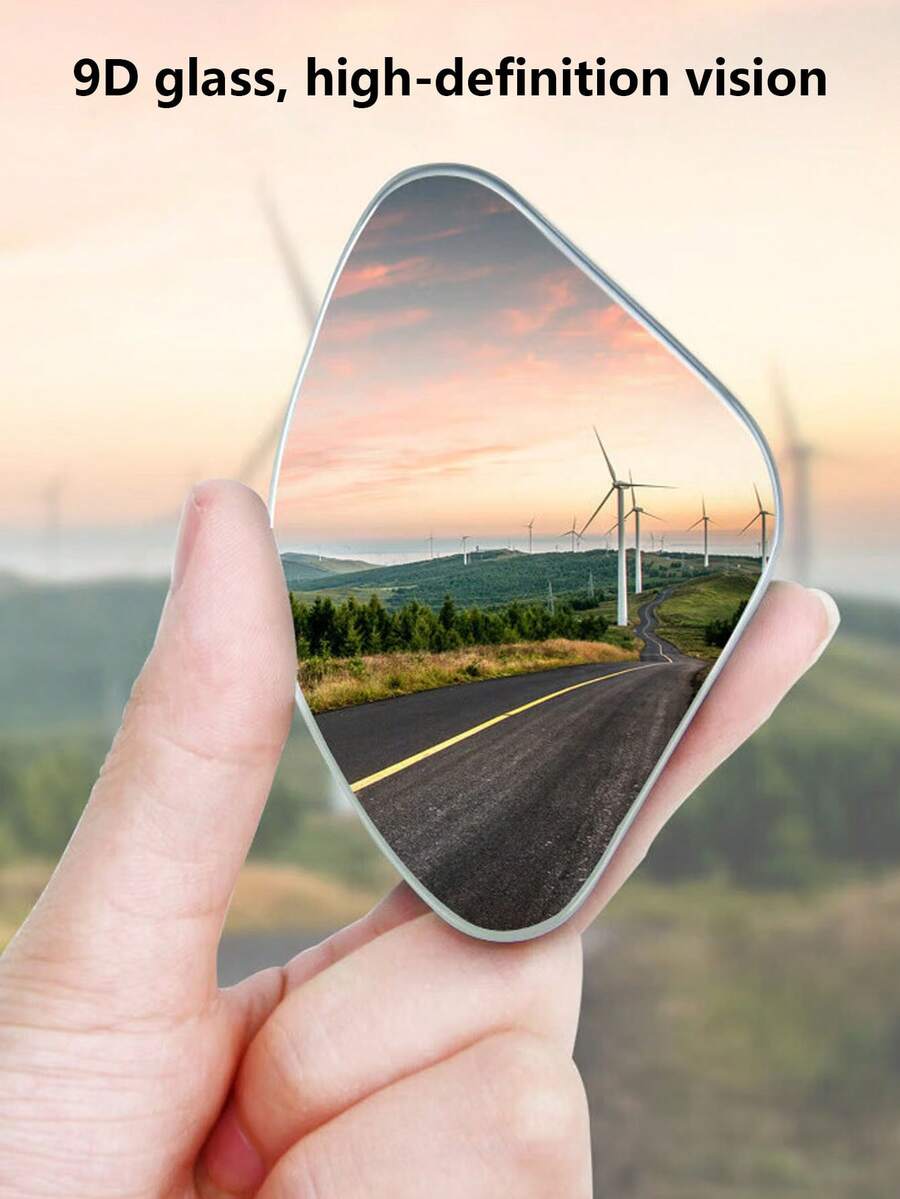 2pcs Frameless Blind Spot Mirrors, Rearview Mirror Auxiliary Convex