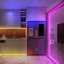 Tira de Iluminação Inteligente LED RGB, Sincronização de Música com Mudança de Cor e Controle por Aplicativo, Adequado para Quarto, Cozinha, TV, Casa, Parede, Festa, Decoração de Natal, Melhores Presentes