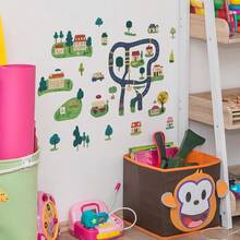 1PC Car City Road Wall Decals Wall Sticker Cartoon Truck Vehicle Wall Sticker Transport Wall Decals Peel And Stick Traffic Wall Decals City Car Wall Sticker For Living Room Bedroom Home Decoration - Nhiều màu - Xem 5