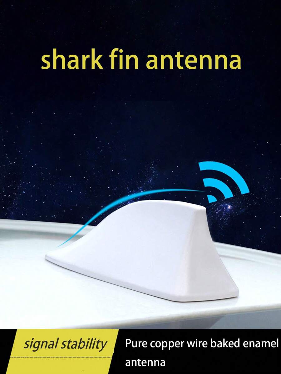 Car Decoration Shark Fin Antenna With Signal Reception Specialized Antenna, Rooftop Spoiler Antenna Modification, No Drilling Required