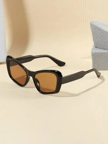 1 件女士亚克力休闲矩形猫眼时尚时尚眼镜适合度假出游和日常生活装扮女士时尚眼镜女士太阳镜海滩配饰复古 Y2k - 彩色 - 查看 3