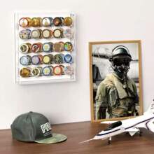 Acrylic Round Coin Storage Box, Transparent Acrylic Coin Display Case For Collecting Coins, Badges, And Other Small Items - Multicolor - View 1