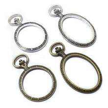 4pcs Fits 30mm 30x40mm Cabochons Pendant Blank Base Tray Hollow DIY Jewelry Making Accessories Findings - Cabochon Blank Tray - View 1