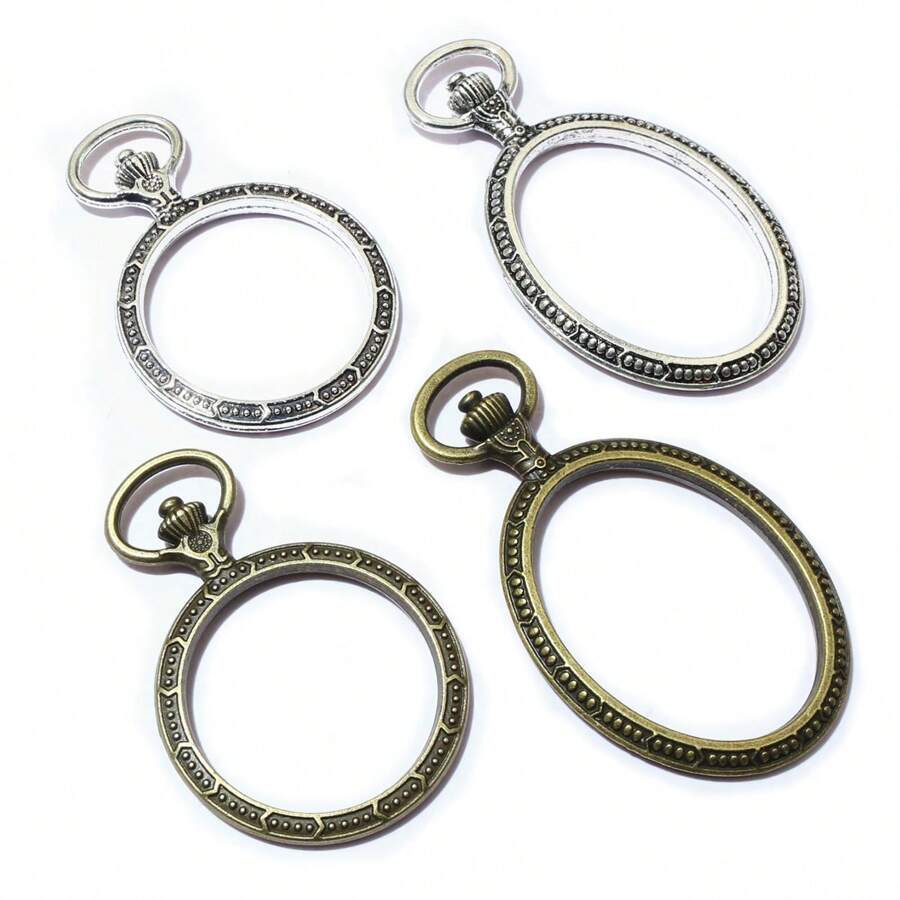 4pcs Fits 30mm 30x40mm Cabochons Pendant Blank Base Tray Hollow DIY Jewelry Making Accessories Findings - Cabochon Blank Tray - View 1