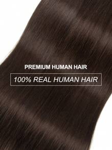 Sewn-In Hair Extensions, Real Human Hair, Remy Hair Bundles, #2 Dark Brown Straight Hair, Hand-Woven, Sewn-In, Suitable For Halloween Costumes - S2 - View 5