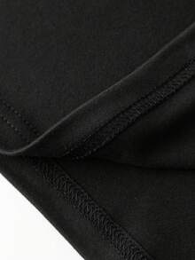 T-shirt à capuche à manches longues et imprimé œil et lune pour femmes, style casual, automne - Noir - Voir 3