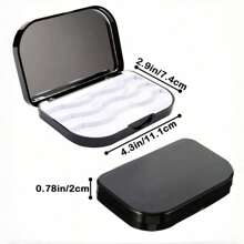 1pc False Eyelashes Storage Box, 3 Layer False Eyelash Travel Case Fake Eye Lash Organizer With Mirror Can Store-Dustproof-Dirtproof - Multicolor - View 4
