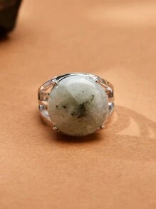 1pc Natural Crystal & Stone Open Ring, Suitable For Daily Wear By Men And Women - Multicolor - View 16